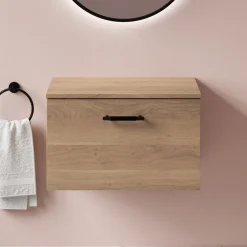 Erin 600mm Wall Mounted 1 Drawer Vanity Unit & Countertop