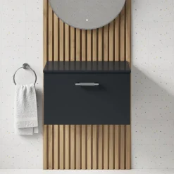 Erin 600mm Wall Mounted 1 Drawer Vanity Unit & Countertop