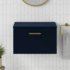 Erin 600mm Wall Mounted 1 Drawer Vanity Unit & Countertop