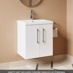 Erin 500mm Wall Mounted Vanity Unit & Basin