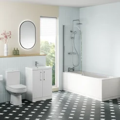 Erin Reinforced Shower Bath Suite with Rimless Toilet