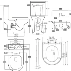 Erin Reinforced Shower Bath Suite with Rimless Toilet