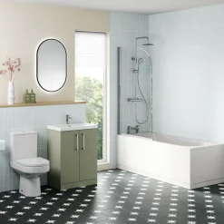 Erin Reinforced Shower Bath Suite with Rimless Toilet
