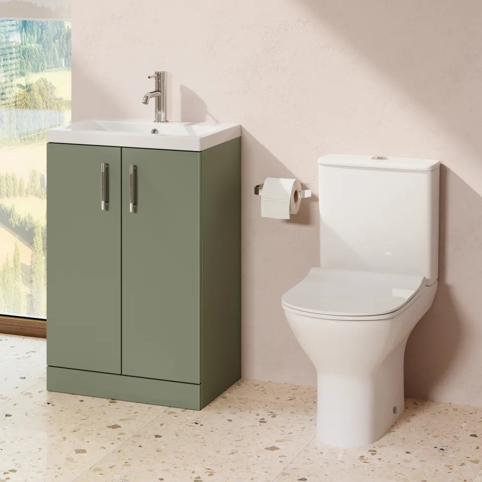 Erin Rimless Toilet & Vanity Unit Bathroom Suite Set