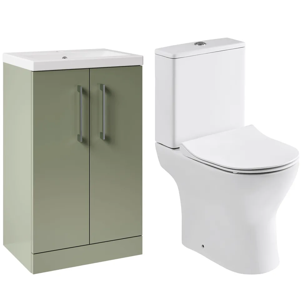 Erin Rimless Toilet & Vanity Unit Bathroom Suite Set
