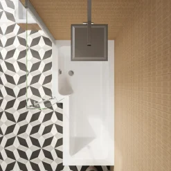Erin Shower Bath Suite with 1700mm L Shaped Bath & Rimless Toilet