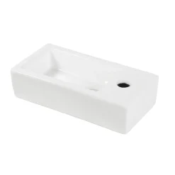 Erin Small Wall Hung Cloakroom Basin - 370 x 180mm