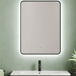 Finn LED Illuminated Framed Mirror with Demister Pad & Colour Change Lights - 600 x 800mm
