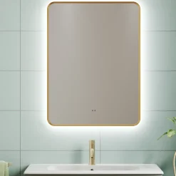 Finn LED Illuminated Framed Mirror with Demister Pad & Colour Change Lights - 600 x 800mm