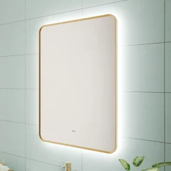 Finn LED Illuminated Framed Mirror with Demister Pad & Colour Change Lights - 600 x 800mm