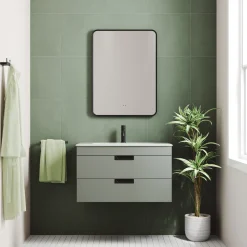 Finn LED Illuminated Framed Mirror with Demister Pad & Colour Change Lights - 600 x 800mm