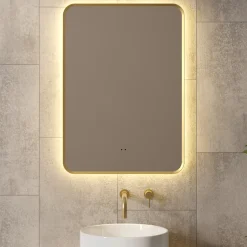 Finn LED Illuminated Framed Mirror with Demister Pad & Colour Change Lights - 500 x 700mm