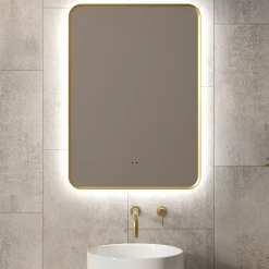 Finn LED Illuminated Framed Mirror with Demister Pad & Colour Change Lights - 500 x 700mm