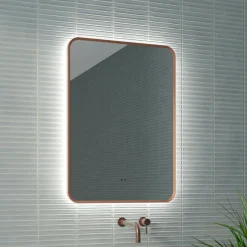 Finn LED Illuminated Framed Mirror with Demister Pad & Colour Change Lights - 500 x 700mm