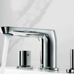 Flova Allore Deck Mounted 4 Hole Bath Shower Mixer with Handset Kit