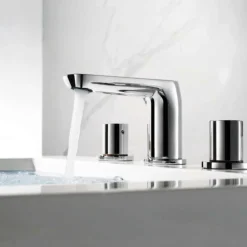 Flova Allore 3 Hole Basin Mixer with Clicker Waste