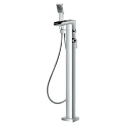 Flova Cascade Floor Standing Waterfall Bath Shower Mixer with Handset Kit