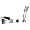 Flova Cascade 4 Hole Deck Mounted Waterfall Bath Shower Mixer with Pull Out Handset