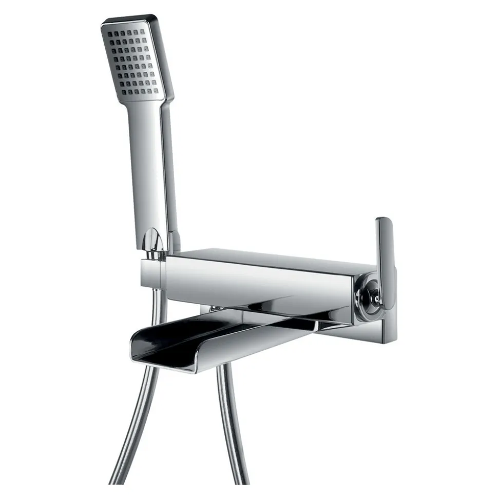 Flova Cascade Wall Mounted Waterfall Bath Shower Mixer with Handset Kit
