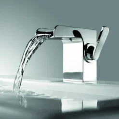 Flova Cascade Waterfall Mono Basin Mixer with Clicker Waste