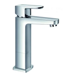 Flova Dekka Mid Height Mono Basin Mixer with Clicker Waste