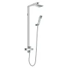Flova Essence Manual Exposed Shower Column with Overhead Shower & Handset Kit