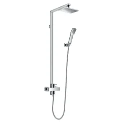 Flova Essence Manual Exposed Shower Column with Overhead Shower & Handset Kit