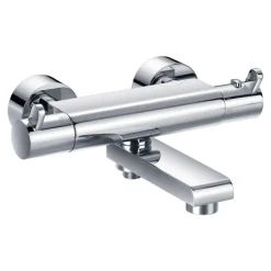 Flova Essence Thermostatic Shower Column with Handset, Overhead Shower & Diverter Bath Spout