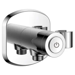 Flova Fusion GoClick Wall Outlet Elbow with Integral Handset Holder & Button Flow Control