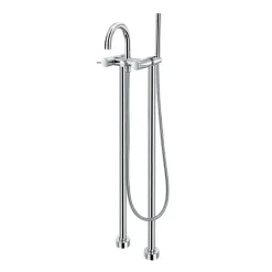 Flova Levo Floor Standing Bath Shower Mixer with Handset Kit
