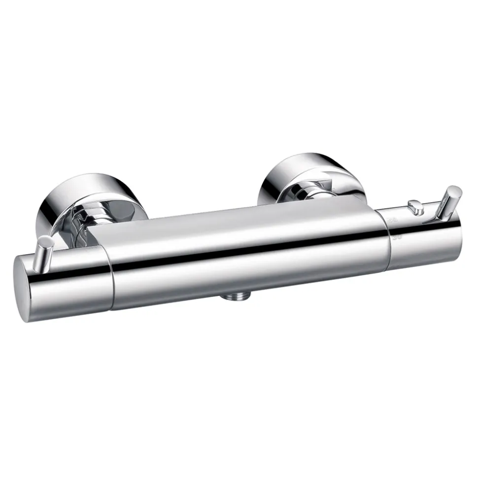 Flova Levo Single Outlet Exposed Thermostatic Shower Bar Valve