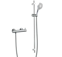 Flova Levo Thermostatic Bar Valve with Slide Rail & Multi-functional Handset