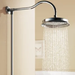 Flova Liberty Exposed Thermostatic Shower Column with Overhead Rainshower & Handset Kit - Chrome