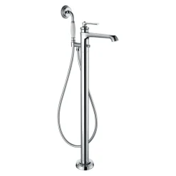 Flova Liberty Floor Standing Bath Shower Mixer with Handset Kit - Chrome