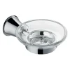 Flova Liberty Glass Soap Dish - Chrome