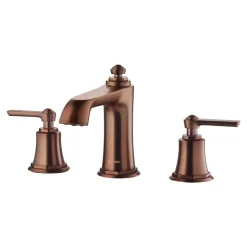 Flova Liberty 3 Hole Basin Mixer with Clicker Waste - Oil Rubbed Bronze