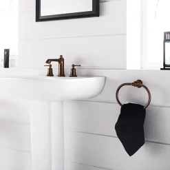 Flova Liberty 3 Hole Basin Mixer with Clicker Waste - Oil Rubbed Bronze