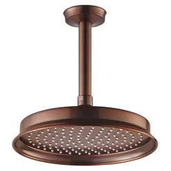 Flova Liberty 225mm Ceiling Mounted Rainshower Head & Arm - Oil Rubbed Bronze