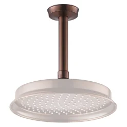 Flova Liberty 225mm Ceiling Mounted Rainshower Head & Arm - Oil Rubbed Bronze