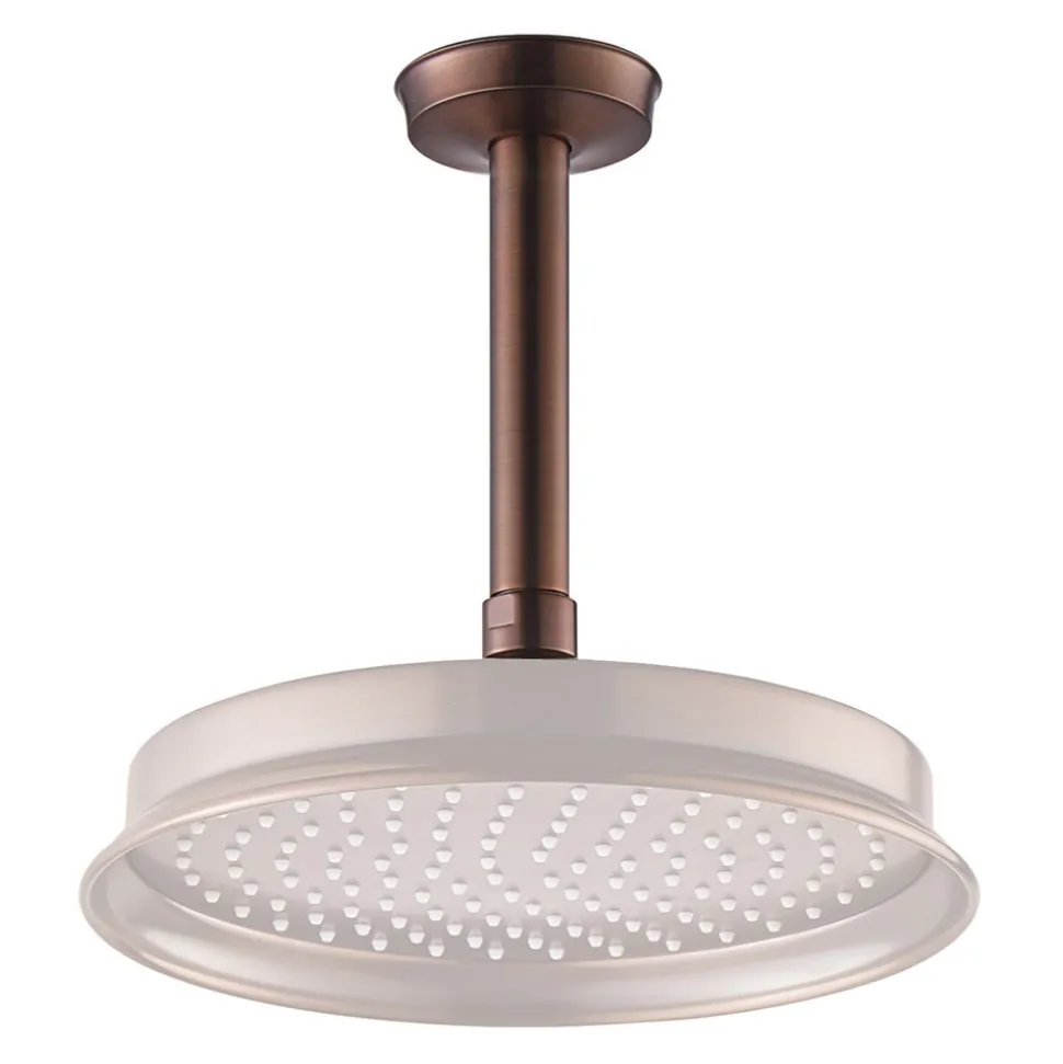 Flova Liberty 225mm Ceiling Mounted Rainshower Head & Arm - Oil Rubbed Bronze
