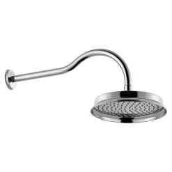 Flova Liberty 225mm Wall Mounted Rainshower Head & Arm - Chrome