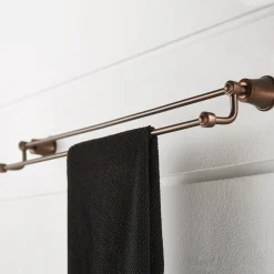 Flova Liberty Oil Rubbed Bronze Double Towel Bar - 650mm