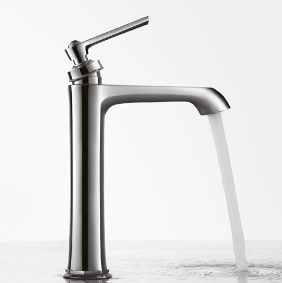 Flova Liberty Tall Mono Basin Mixer with Clicker Waste - Chrome