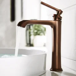 Flova Liberty Tall Mono Basin Mixer with Clicker Waste - Oil Rubbed Bronze