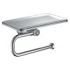 Flova Liberty Toilet Roll Holder with Integral Shelf - Chrome