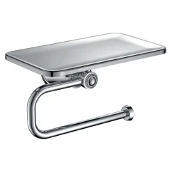Flova Liberty Toilet Roll Holder with Integral Shelf - Chrome