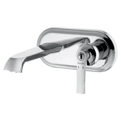 Flova Liberty Wall Mounted Basin Mixer with Clicker Waste - Chrome