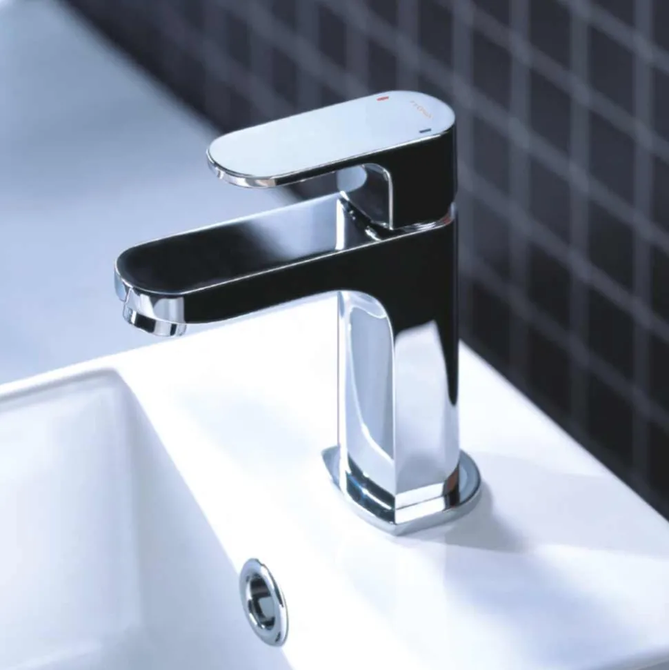 Flova Smart Cloakroom Basin Mixer Tap with Clicker Waste