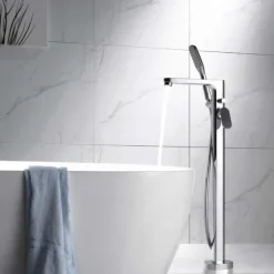Flova Smart Floor Standing Bath Shower Mixer with Handset Kit