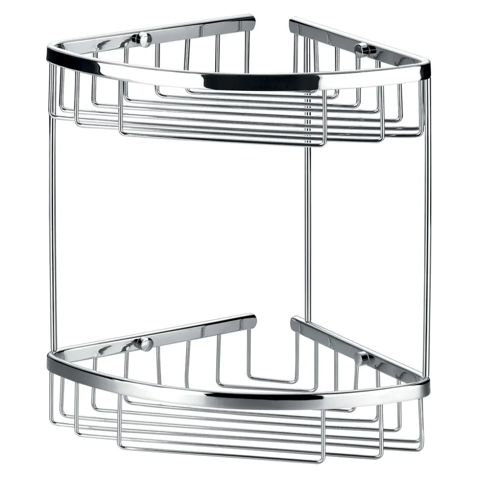 Flova Solid Brass Double Corner Basket